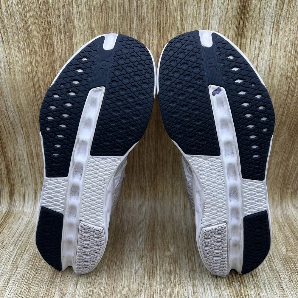 On Cloudsurfer Next Men's Size 12 Glacier White Running Shoes CloudTec Sneakers